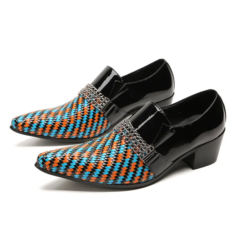 Leather shoes for men, cowhide, spring and autumn, breathable, business, banquet, breathable, increased, British casual wedding groom's shoes, Korean version