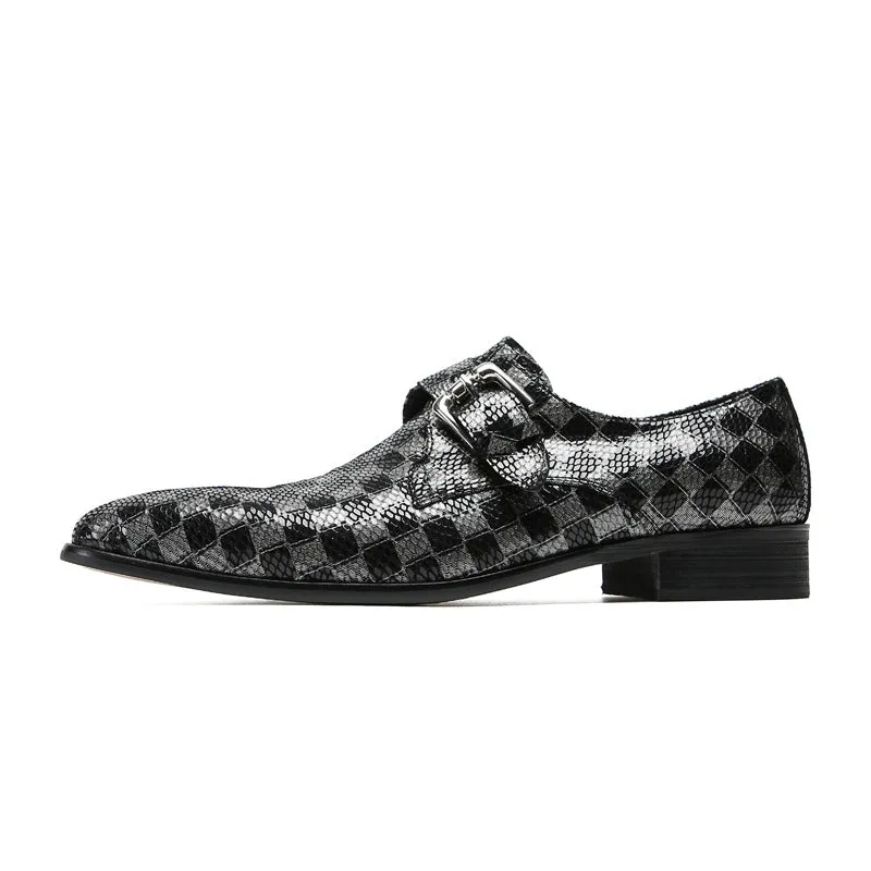 Leather shoes men's business dress casual cowhide British suit leather shoes wedding shoes men's trendy glossy leather single shoes