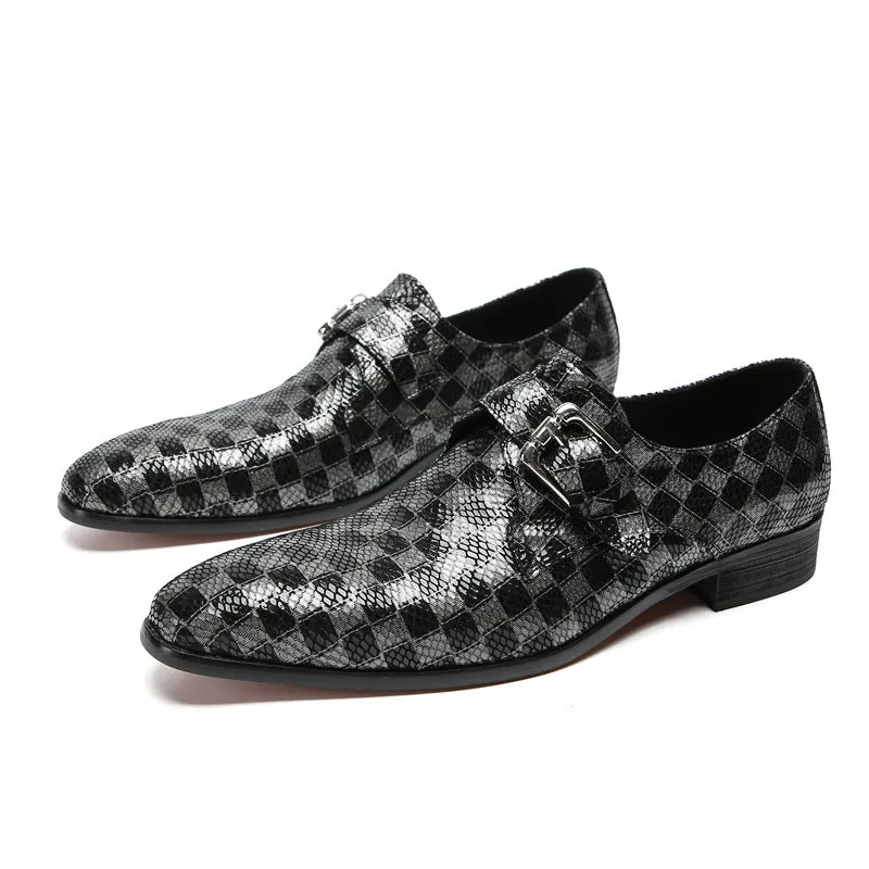 Leather shoes men's business dress casual cowhide British suit leather shoes wedding shoes men's trendy glossy leather single shoes