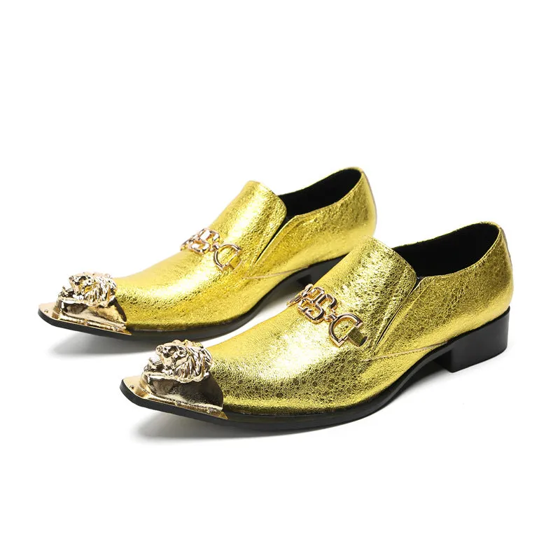 Leather shoes men's new business dress cowhide casual spring and autumn breathable men's British Korean version pointed groom wedding shoes