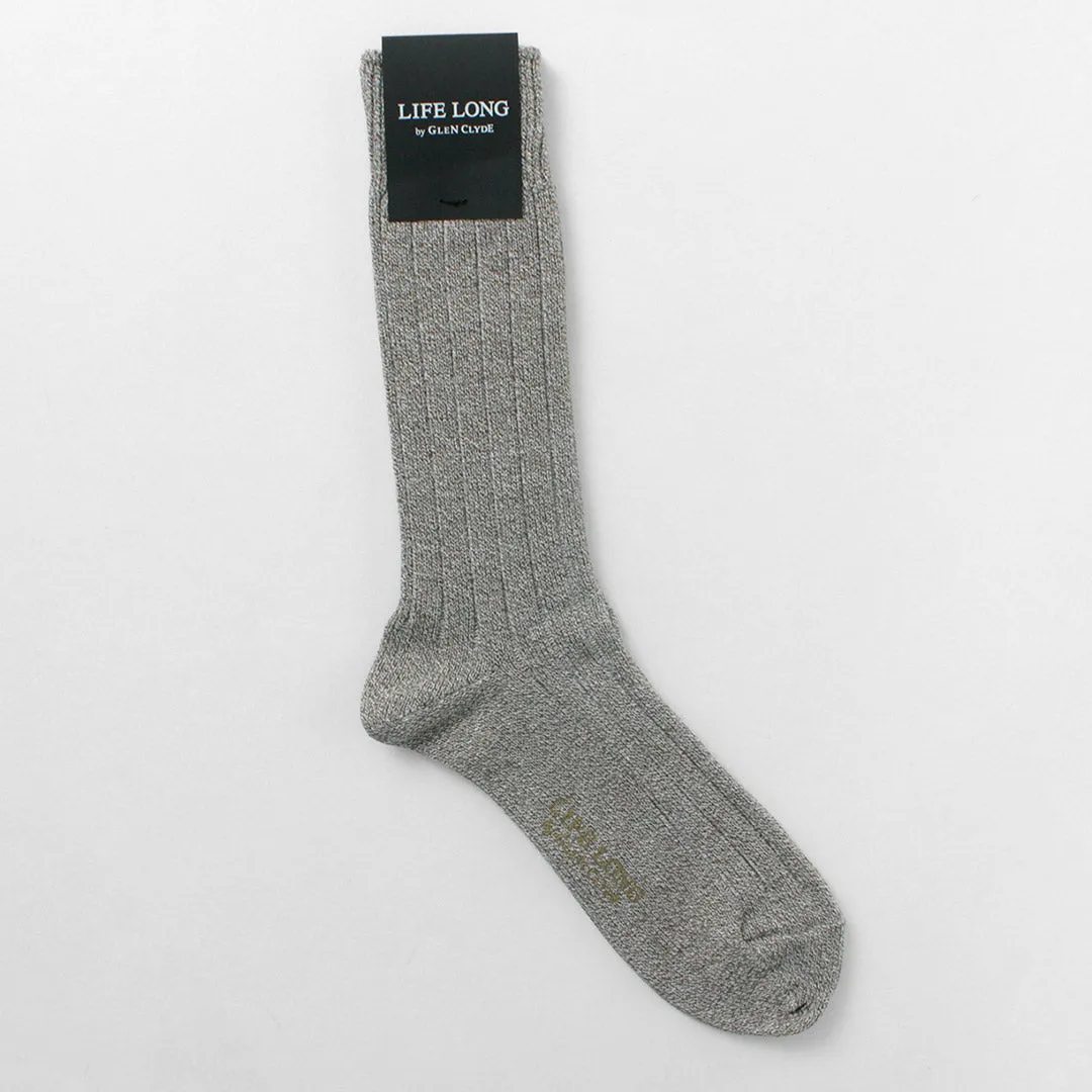 LIFE LONG BY GLEN CLYDE / TS-1 Cotton and Cordura ribbed socks