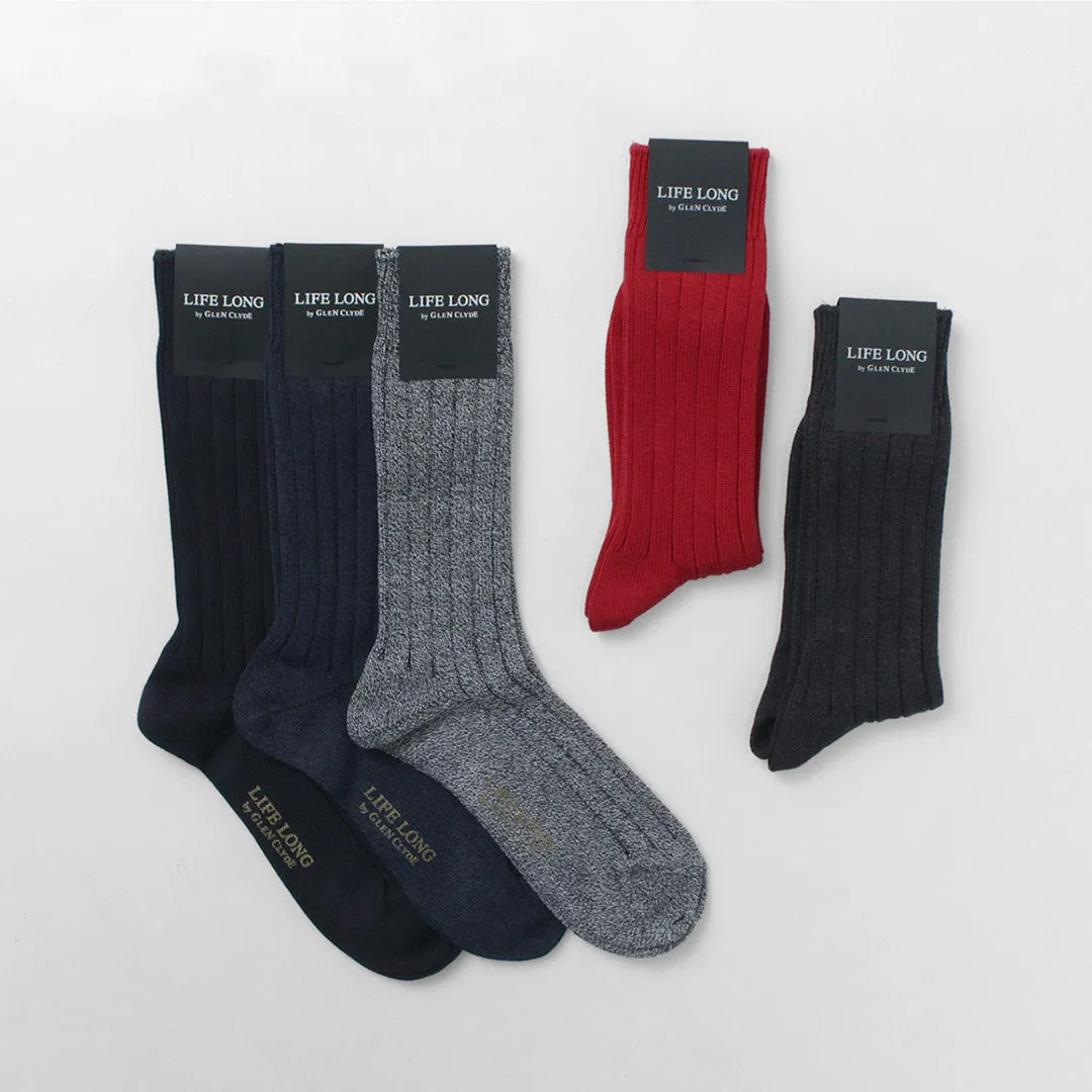 LIFE LONG BY GLEN CLYDE / TS-1 Cotton and Cordura ribbed socks