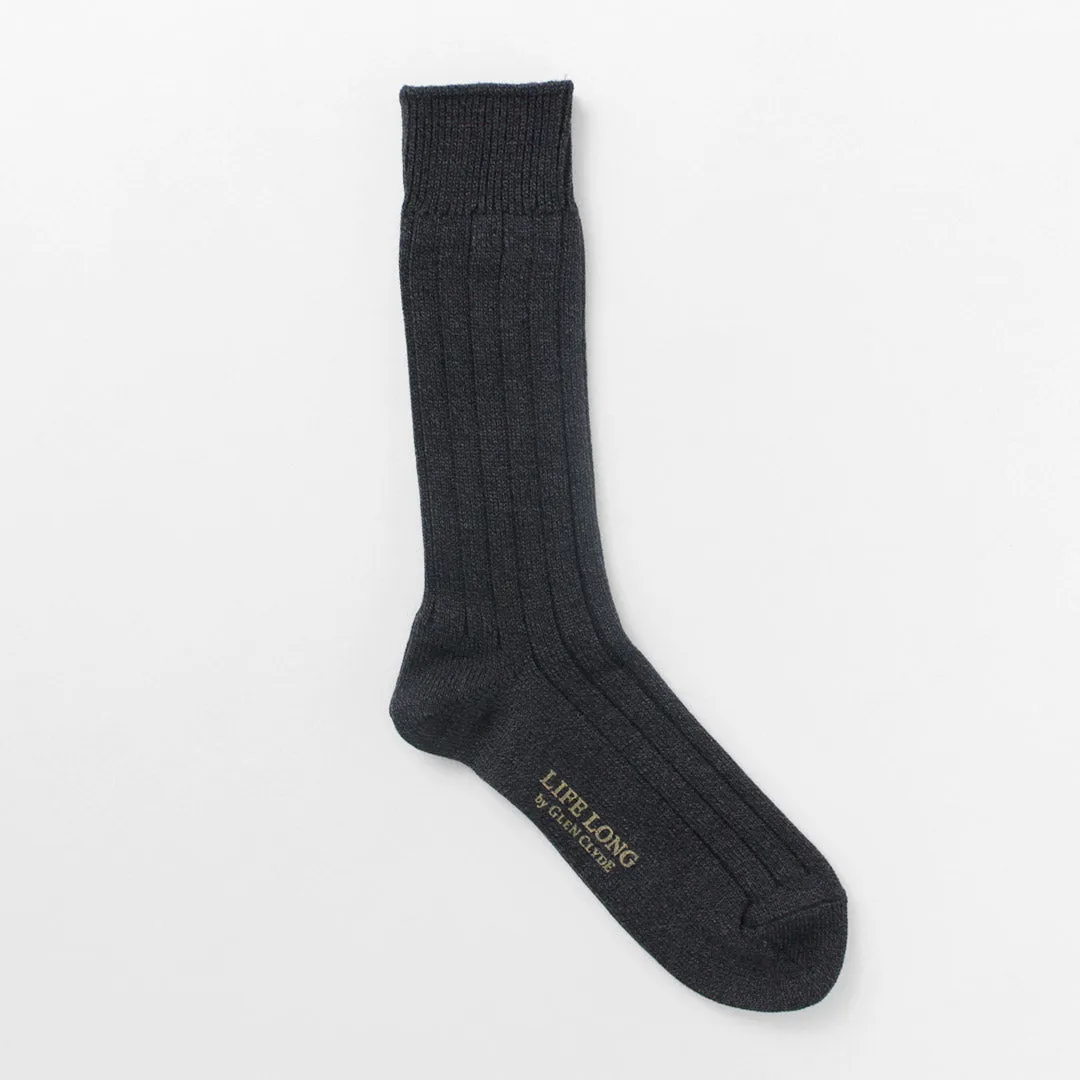 LIFE LONG BY GLEN CLYDE / TS-1 Cotton and Cordura ribbed socks