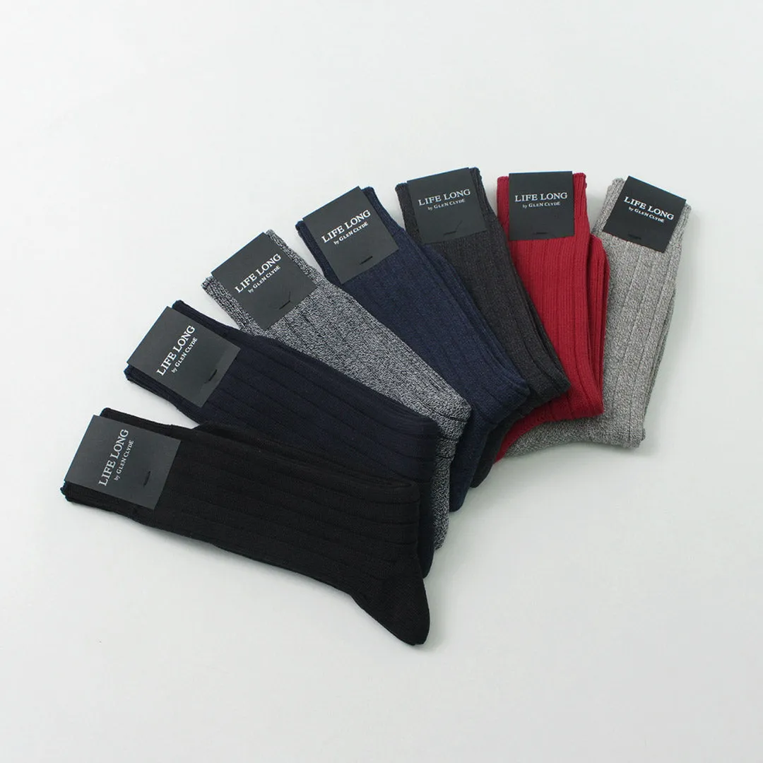 LIFE LONG BY GLEN CLYDE / TS-1 Cotton and Cordura ribbed socks