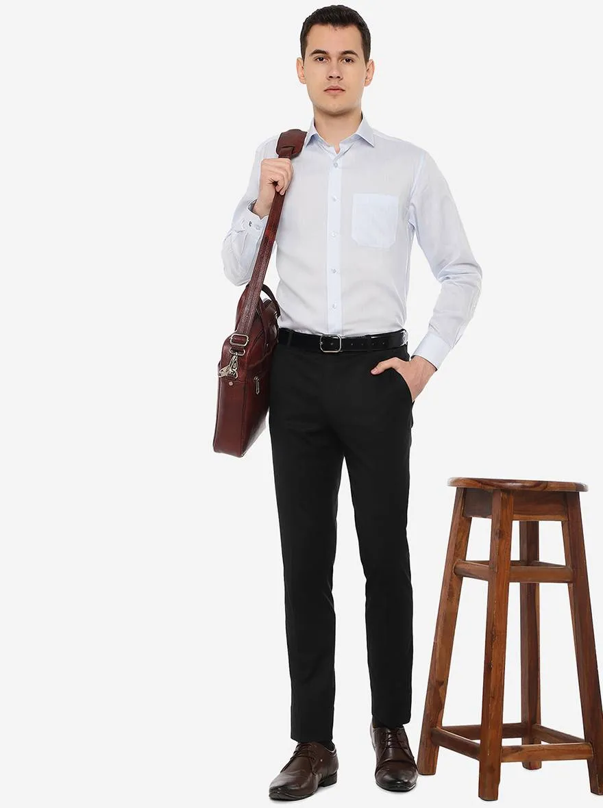 Light Blue Checked Regular Fit Formal Shirt | JadeBlue