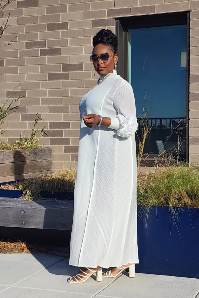 MAJESTY DRESS WHITE