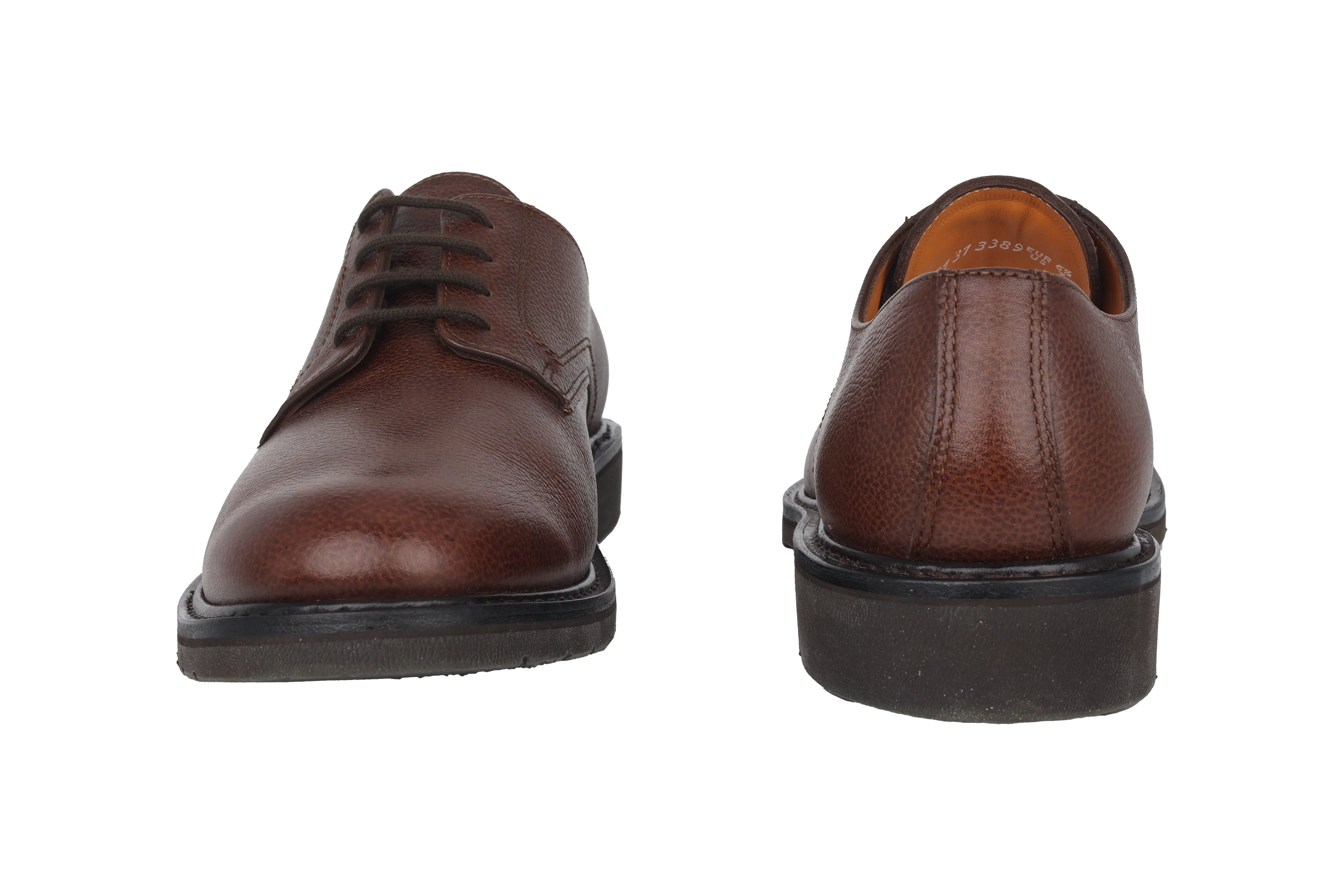 'Marlon' men's handmade lace-up shoes - Brown