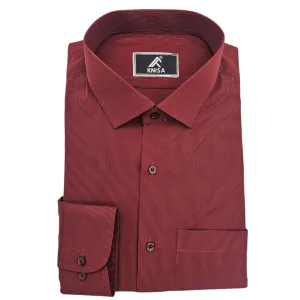 Maroon with Black Pin Strip Shirt