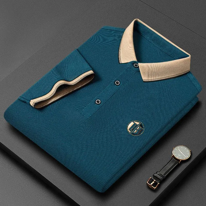 Men's breathable business polo shirt