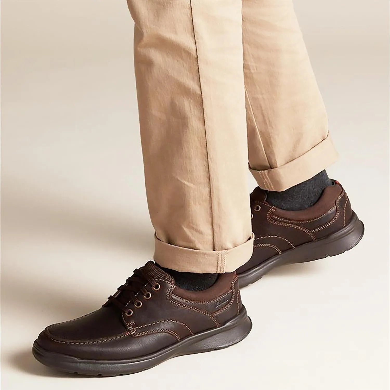 Men's Clarks Cotrell Edge Brown Leather