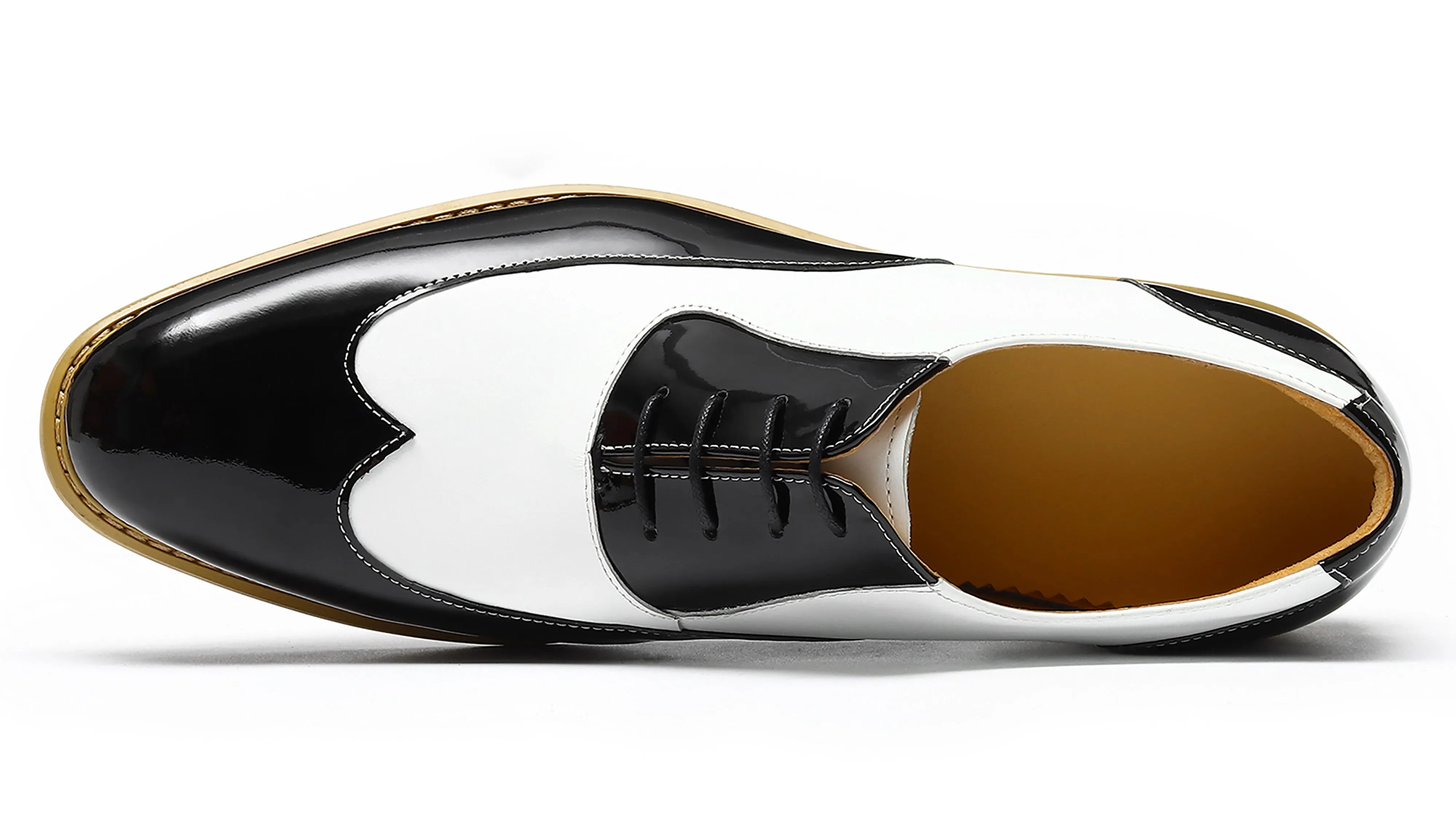 Men's Formal Oxford Shoes Black-White