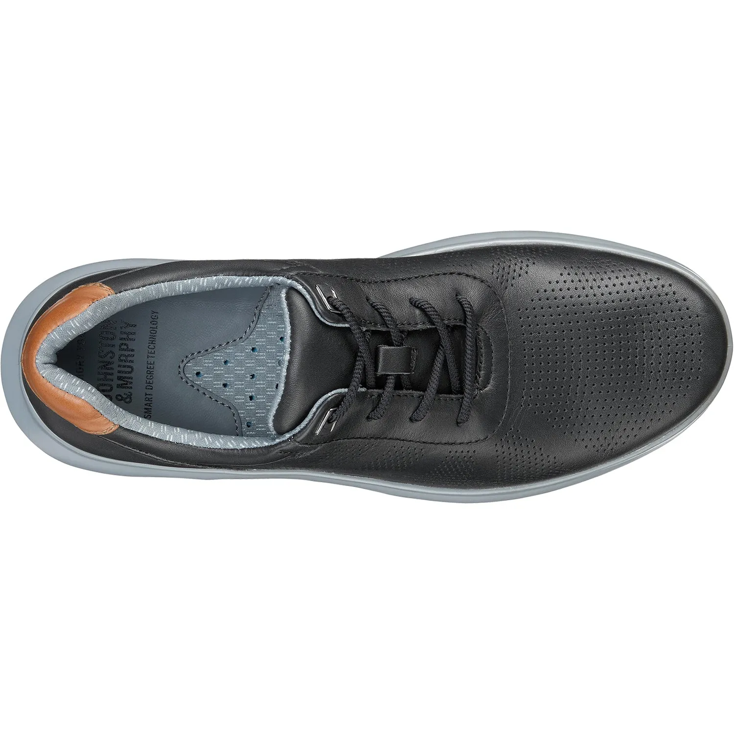 Men's Johnston & Murphy Activate U-Throat Black Breathable Full Grain Leather