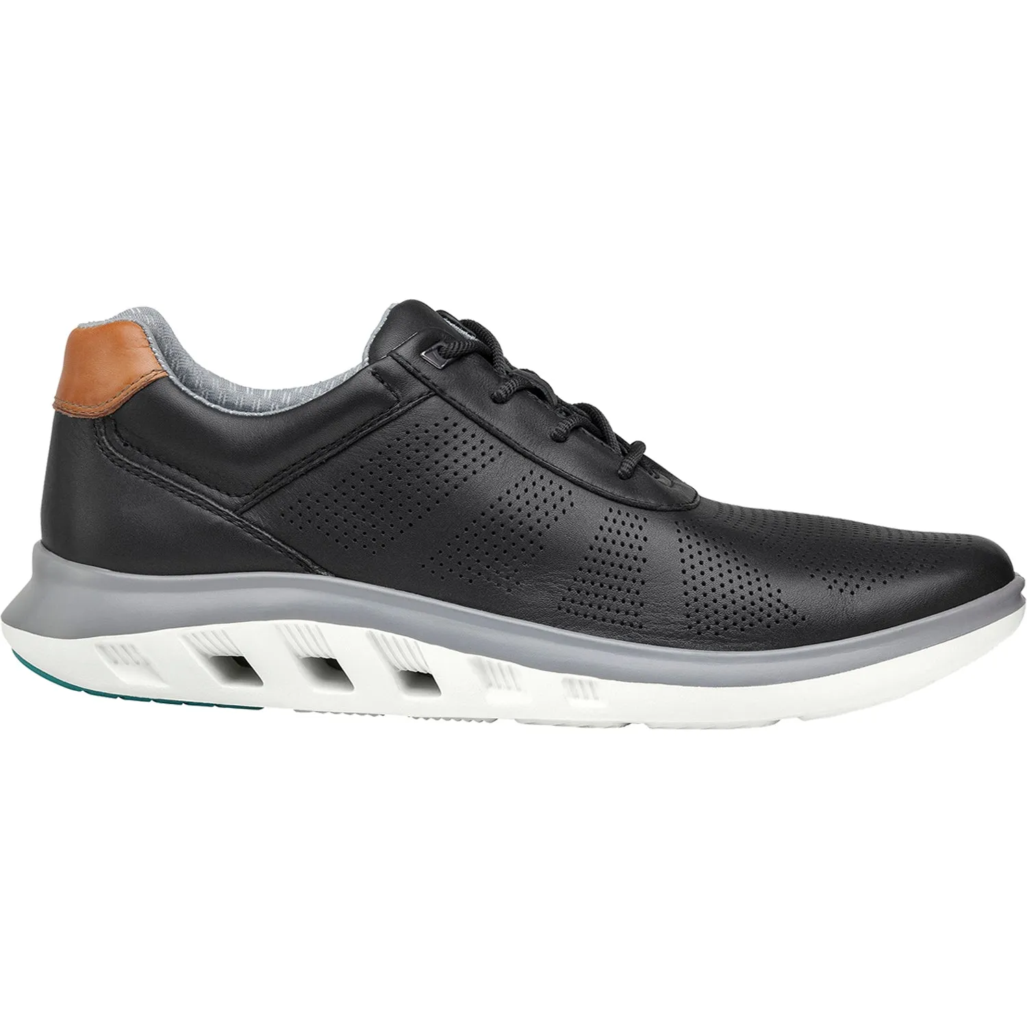 Men's Johnston & Murphy Activate U-Throat Black Breathable Full Grain Leather