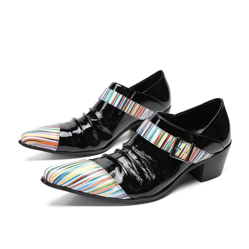 Men's leather shoes leather summer breathable business formal wear crocodile pattern breathable increased British casual wedding groom's shoes