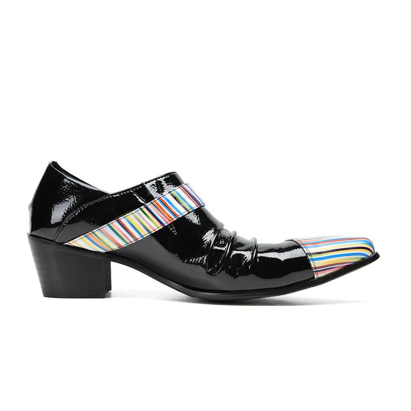 Men's leather shoes leather summer breathable business formal wear crocodile pattern breathable increased British casual wedding groom's shoes