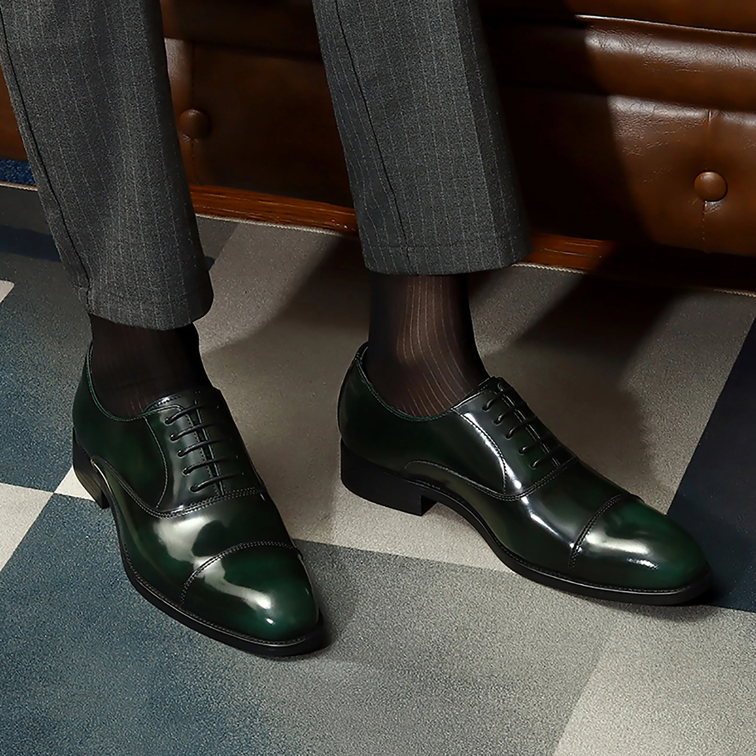 Men's Leather Tuxedo Shoes Formal Dress Oxford