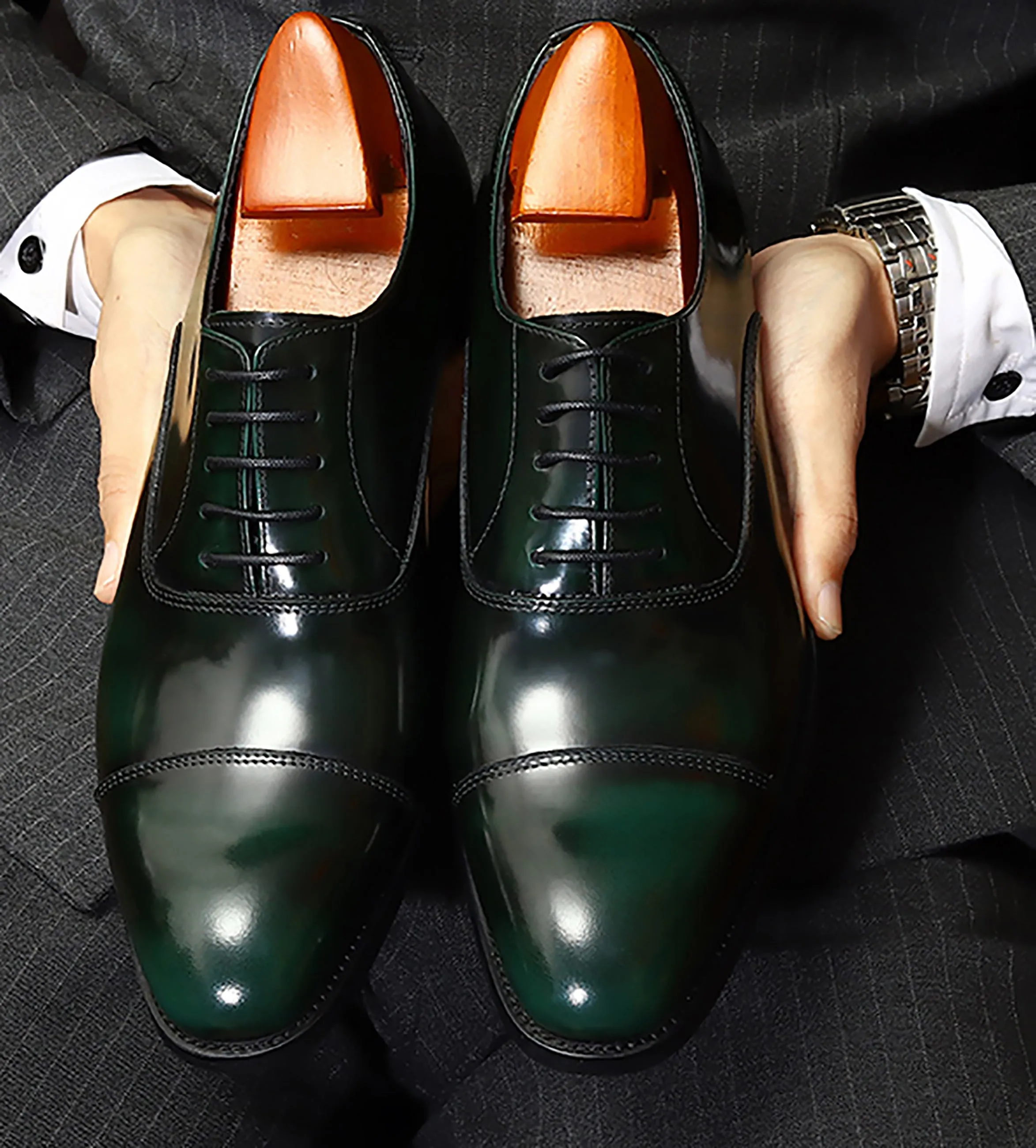 Men's Leather Tuxedo Shoes Formal Dress Oxford