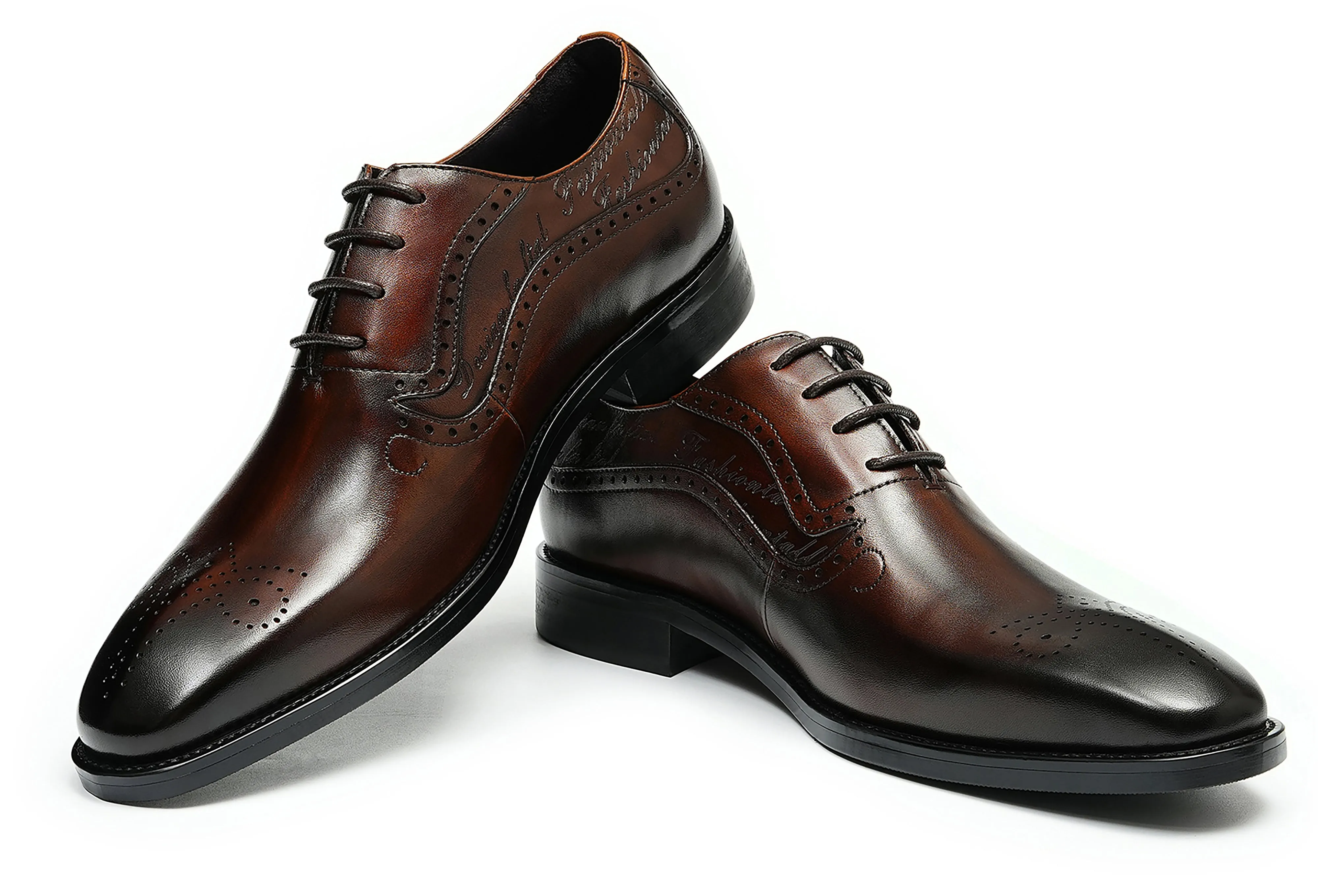 Men's Plain Toe Brogues Oxfords Formal Shoes