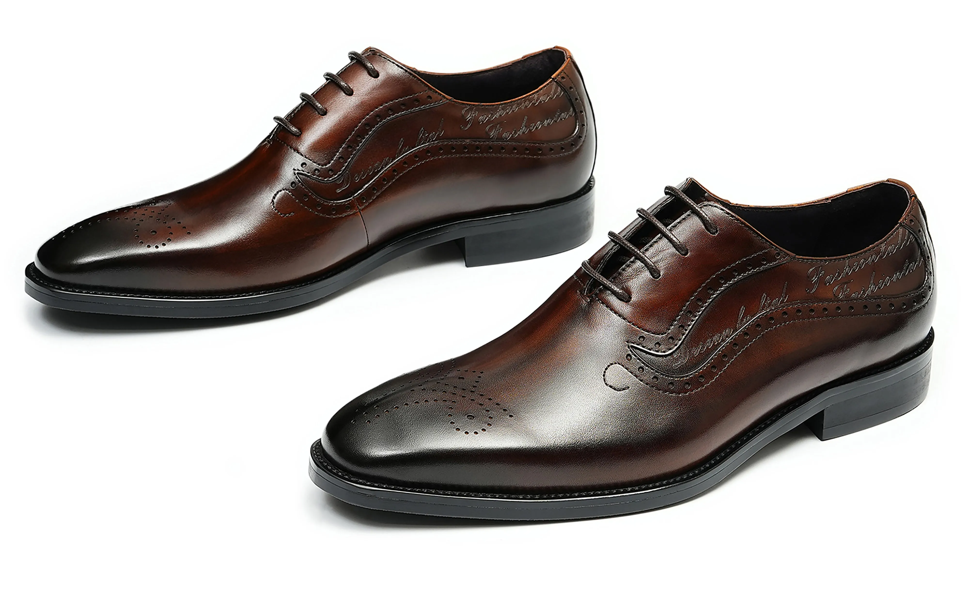 Men's Plain Toe Brogues Oxfords Formal Shoes