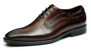 Men's Plain Toe Brogues Oxfords Formal Shoes