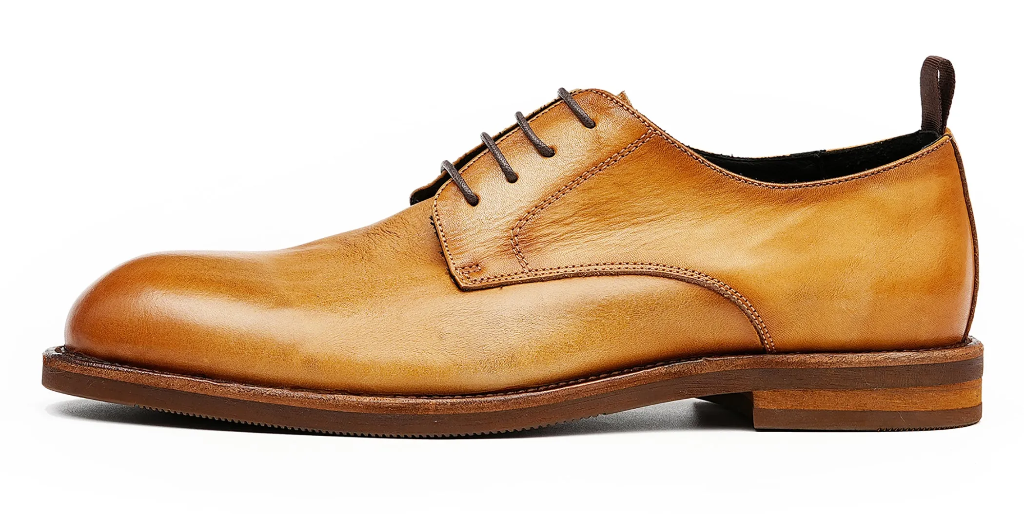 Men's Plain Toe Derby Dress Formal Shoes