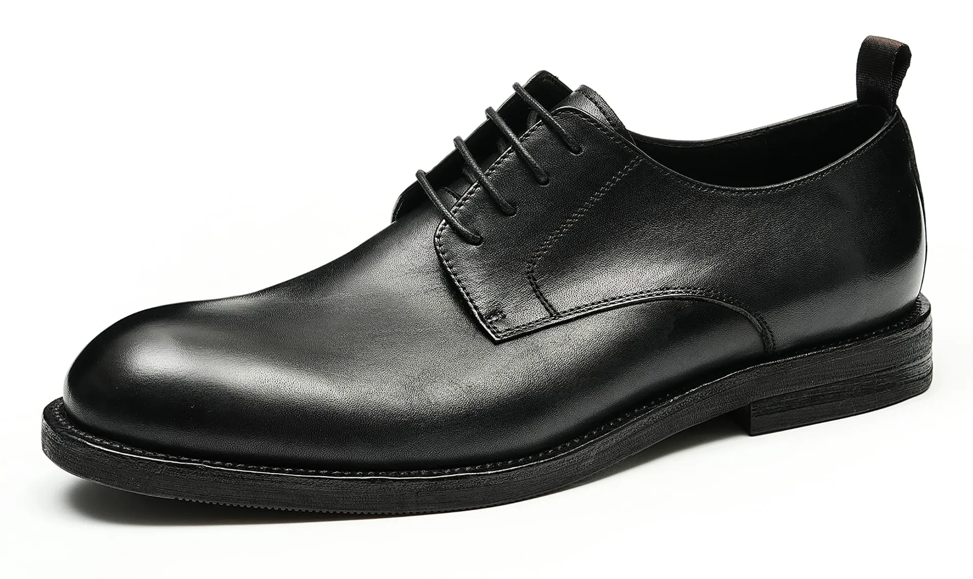 Men's Plain Toe Derby Dress Formal Shoes
