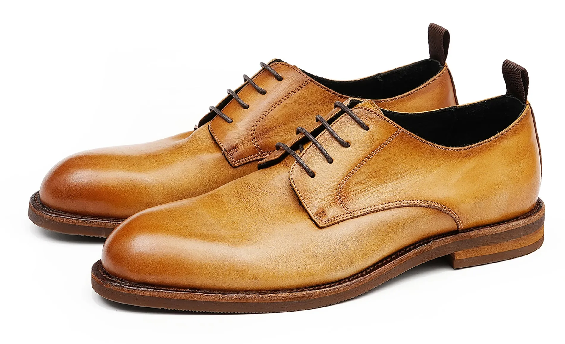 Men's Plain Toe Derby Dress Formal Shoes