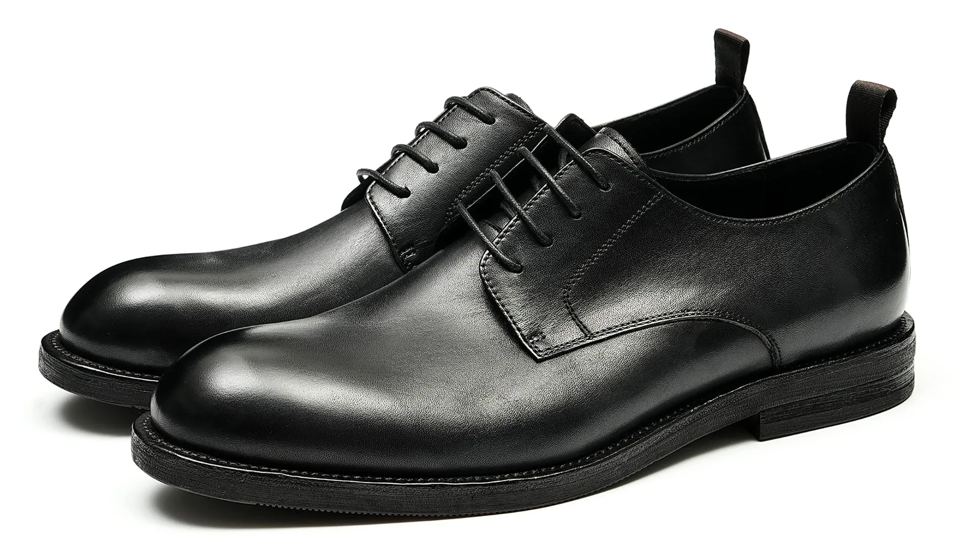 Men's Plain Toe Derby Dress Formal Shoes