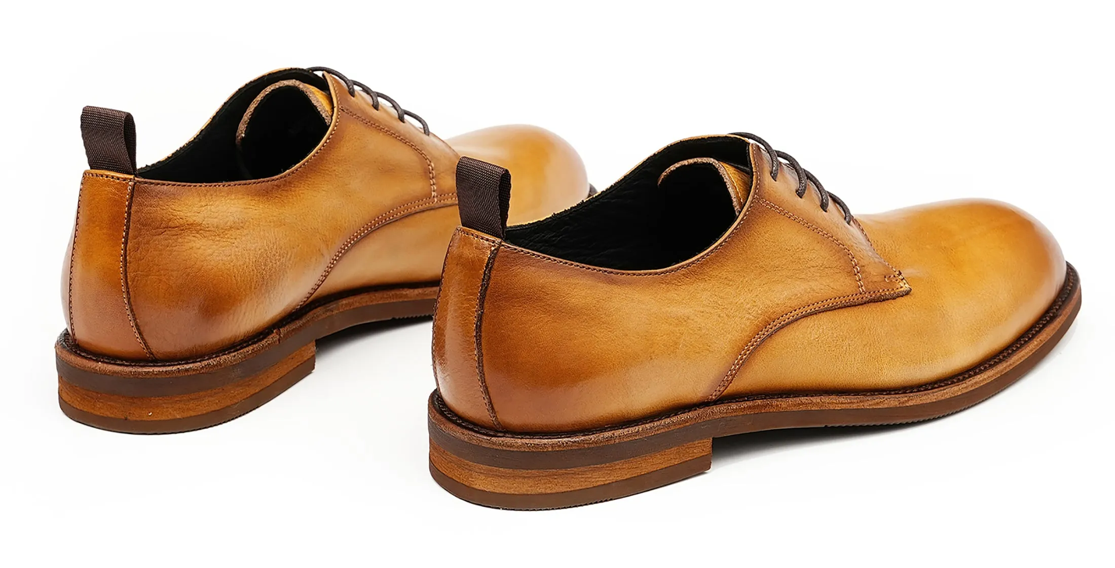 Men's Plain Toe Derby Dress Formal Shoes