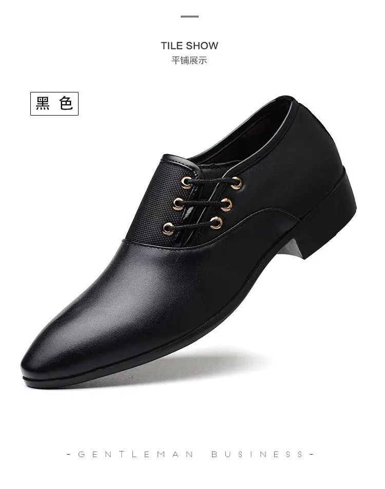 Men's Quality Patent Leather Shoes- White Wedding Shoes Leather Shoes for Male