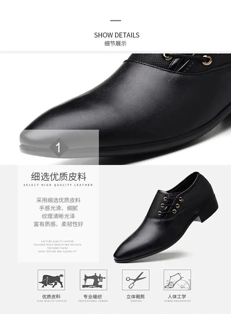 Men's Quality Patent Leather Shoes- White Wedding Shoes Leather Shoes for Male