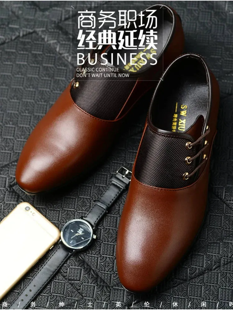 Men's Quality Patent Leather Shoes- White Wedding Shoes Leather Shoes for Male