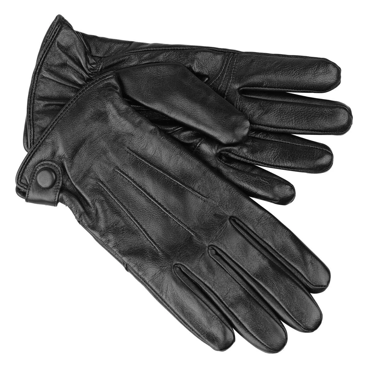 Mens Sheepskin Leather Warm Cashmere Lined Dress Luxury Vintage Gloves - CA