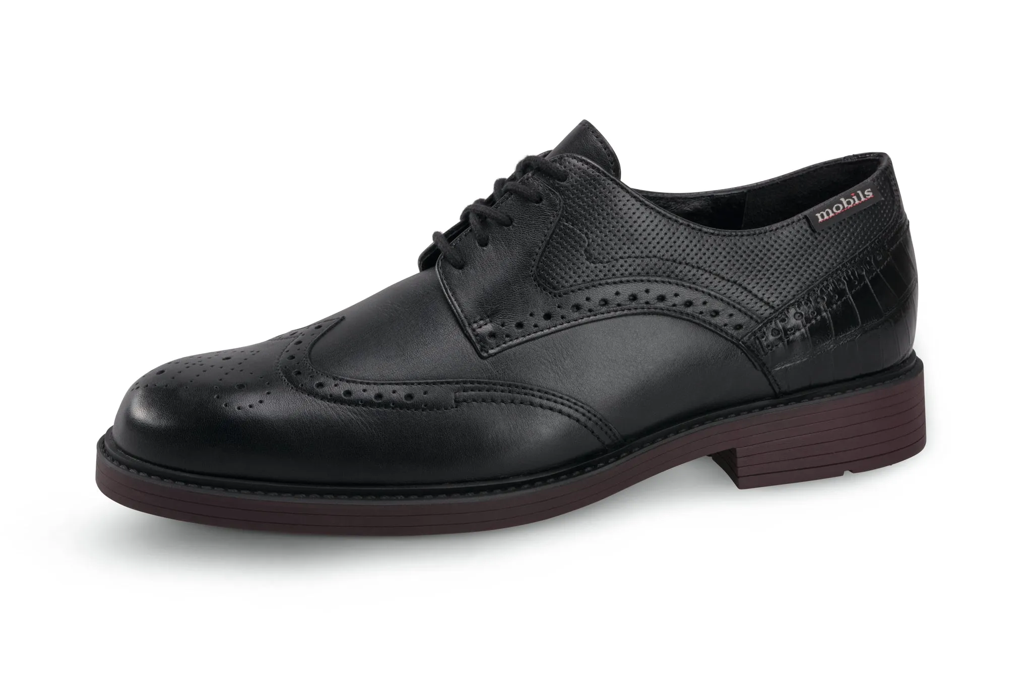 Mephisto Mobils Men's Fernand Black Smooth Leather Dress Shoe