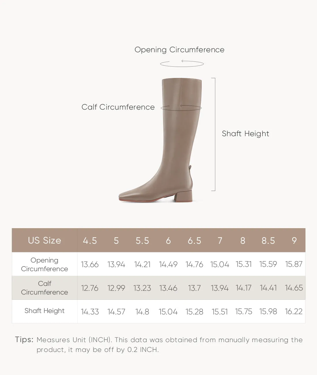Milk Coffee (Knee-High Boot)