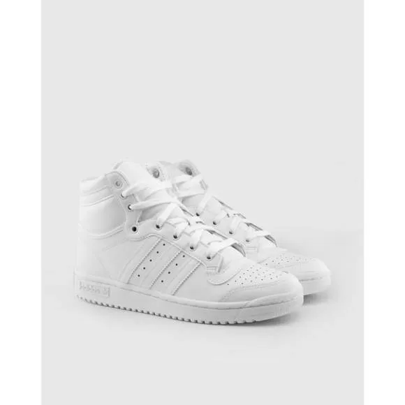 NEW ADIDAS big kids top ten hi j shoes in ftwwht,ftwwht,ftwwht