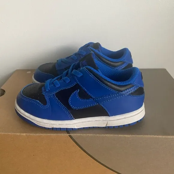 🥶Nike Dunk Low Hyper Cobalt Blue Leather Sneaker Shoes -Size 10 C
