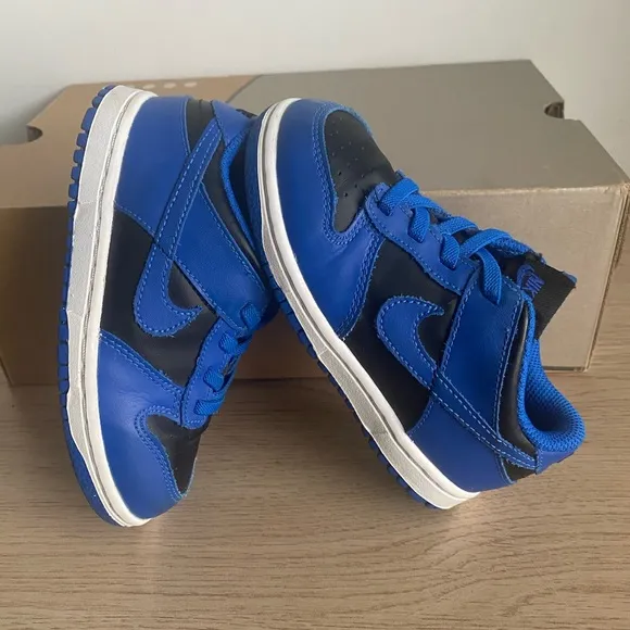 🥶Nike Dunk Low Hyper Cobalt Blue Leather Sneaker Shoes -Size 10 C