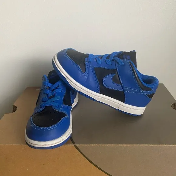 🥶Nike Dunk Low Hyper Cobalt Blue Leather Sneaker Shoes -Size 10 C