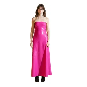 Nominal 'Barb' Pink Latex Maxi Dress