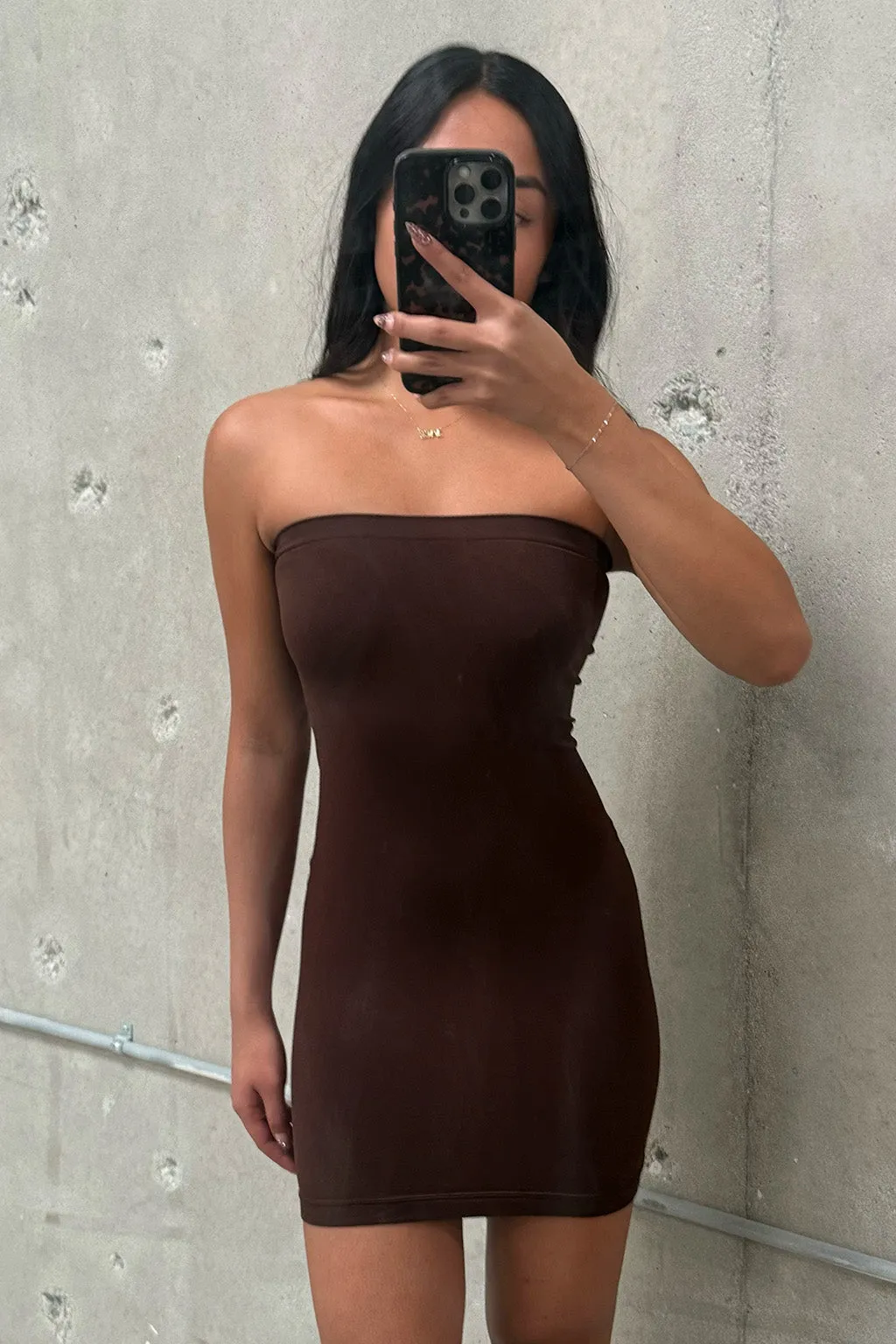 Norma Brown Strapless Under Dress