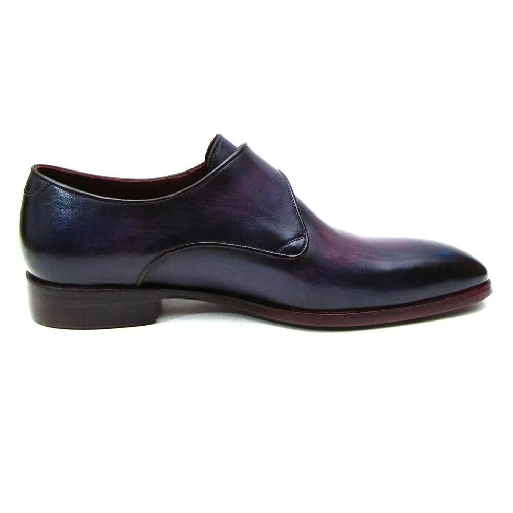Paul Parkman Purple Single Monkstrap Hand Painted Men Shoes NIB!