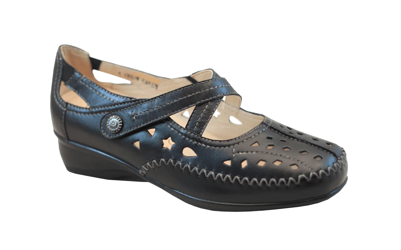 Pilgrim Women's Dress Shoes - P3165 Ginger - Black