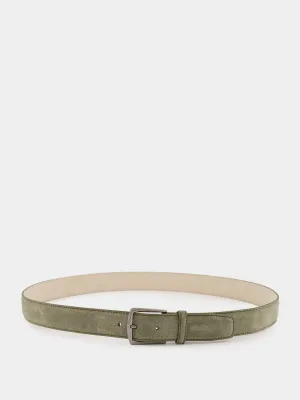 Pistachio Suede Leather Belt
