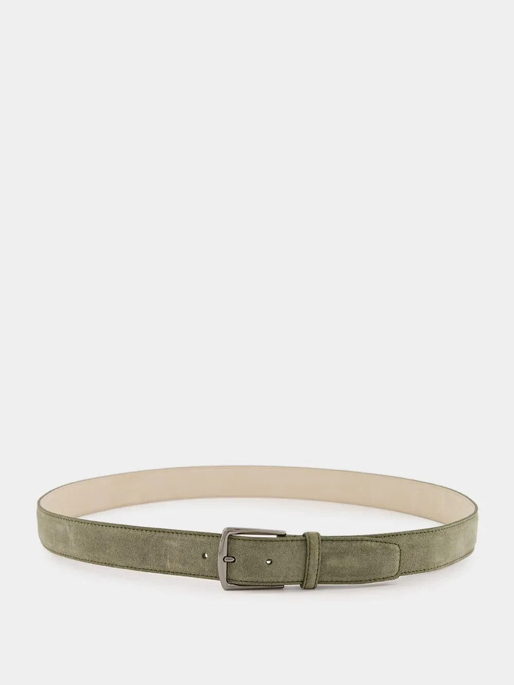 Pistachio Suede Leather Belt