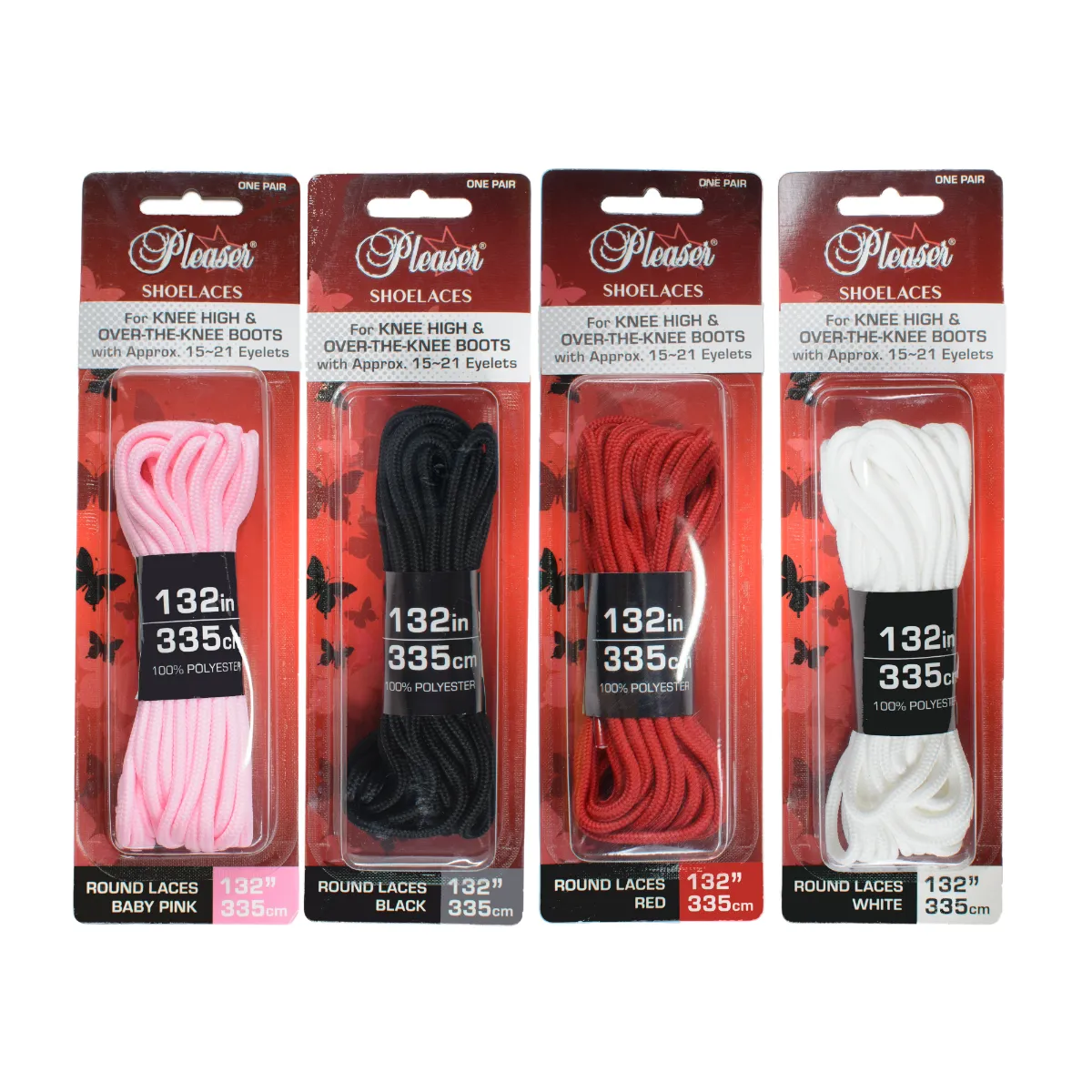 Pleaser Schoenveters voor Knie-/Overknee Laarzen