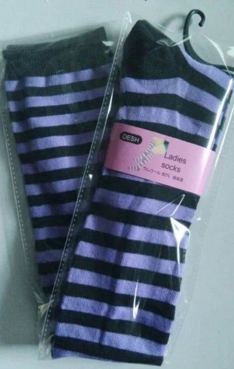 Pure Cotton Over-The-Knee Long Socks, Colorful Striped Base Socks, Pure Campus Style, High-Top Long Socks
