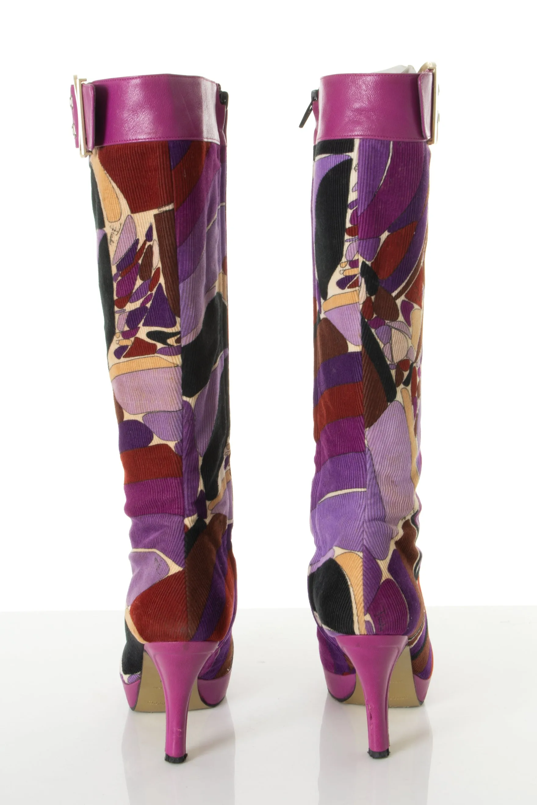 Purple Print Boots 36