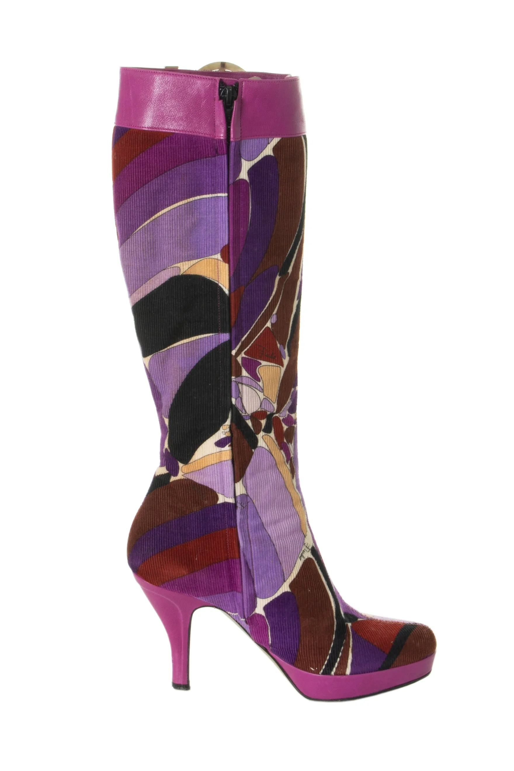 Purple Print Boots 36