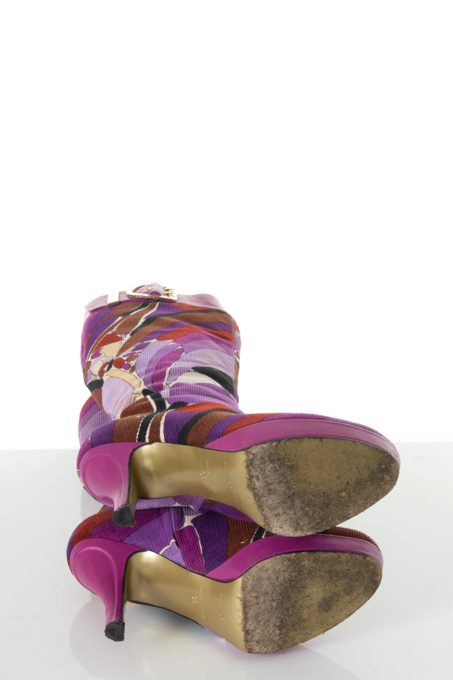 Purple Print Boots 36